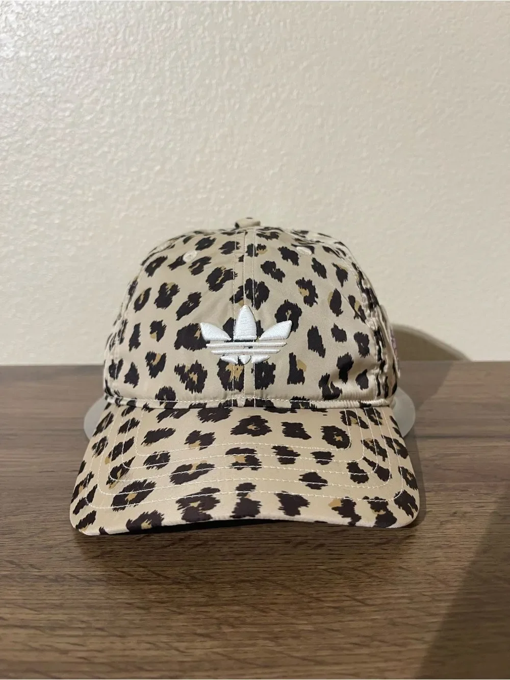 Adidas & Disney  Kids Leopard Print Beige Cap with White Trefoil